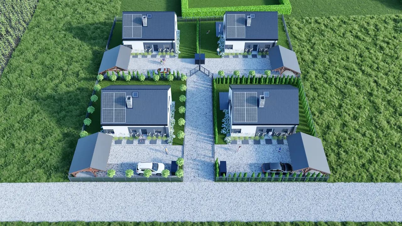 Widok z lotu ptaka na inwestycję Osiedle na Wspólnej