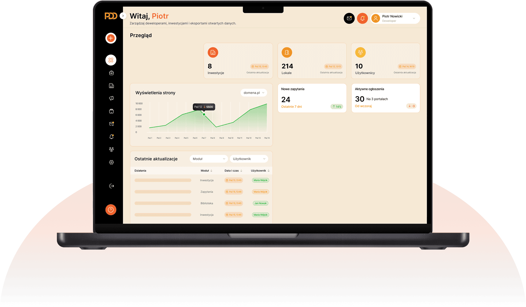 Panel dla Dewelopera